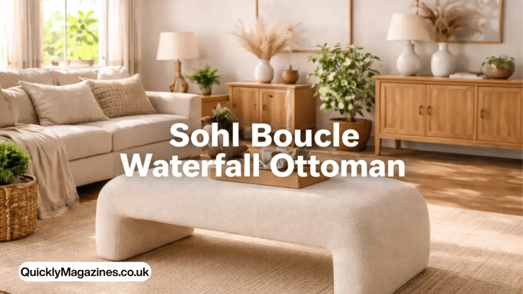 sohl boucle waterfall ottoman